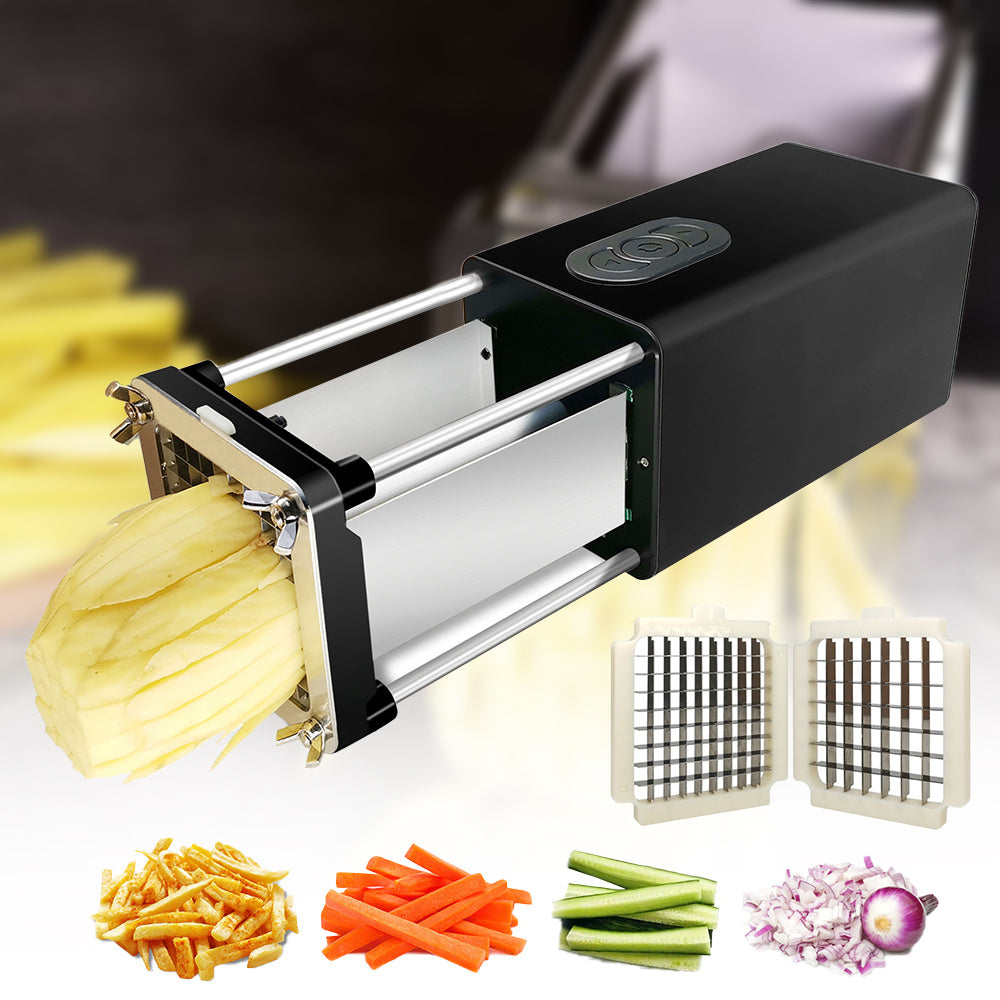 Electric French Fry Cutter Stainless Steel Vegetable Potato Slicer Kitchen Tool