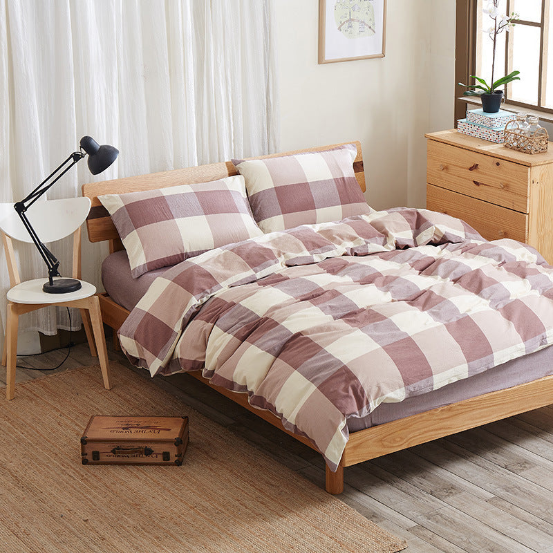 Splendas Geometric Bed Sheet Set Pure Cotton Super Soft 4-Piece Bedding | 4 Sizes