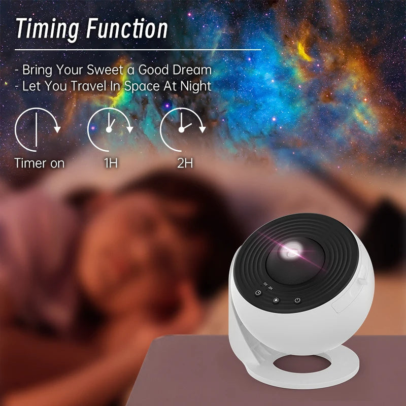 Galaxy Projector Night Light - 360 Degree Starry Sky Planetarium Lamp for Kids Bedroom