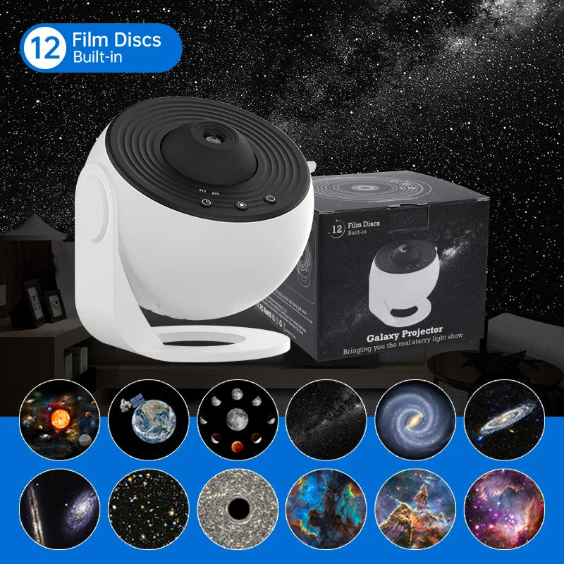 Galaxy Projector Night Light - 360 Degree Starry Sky Planetarium Lamp for Kids Bedroom