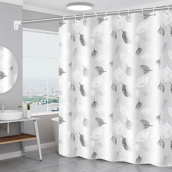 Geometric PEVA Shower Curtain Modern Abstract Waterproof 11 Colors 9 Sizes