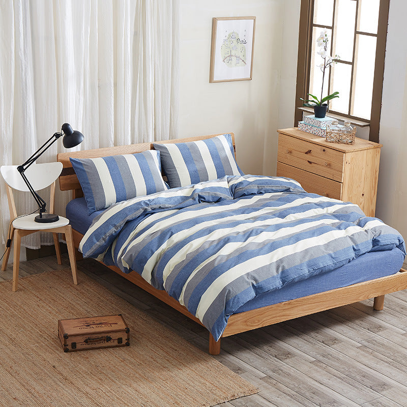 Splendas Geometric Bed Sheet Set Pure Cotton Super Soft 4-Piece Bedding | 4 Sizes