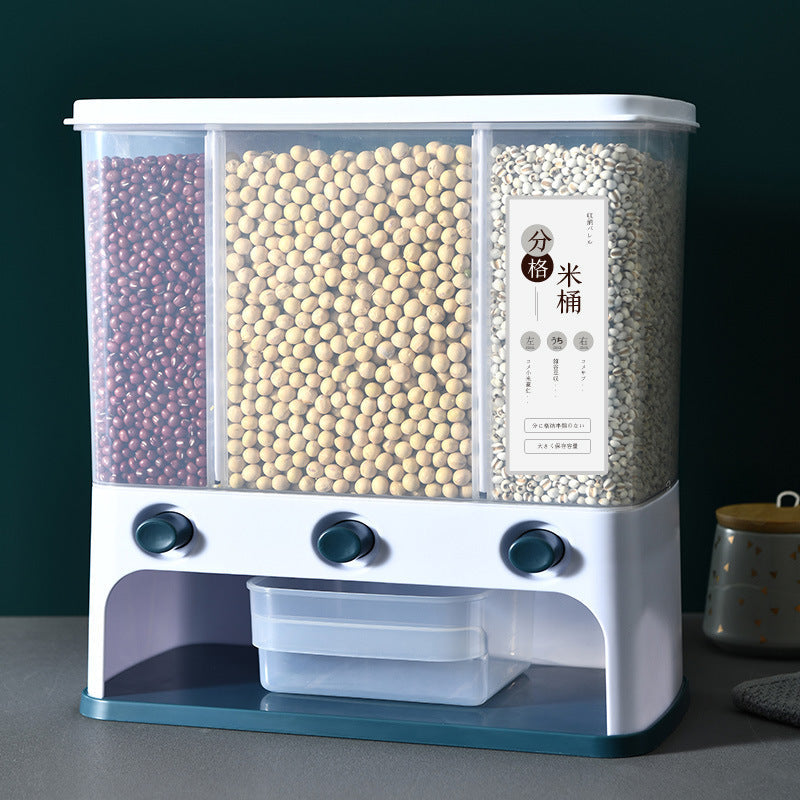 Food Storage Box – Wall-Mounted Grain Dispenser | Clear Plastic Kitchen Container