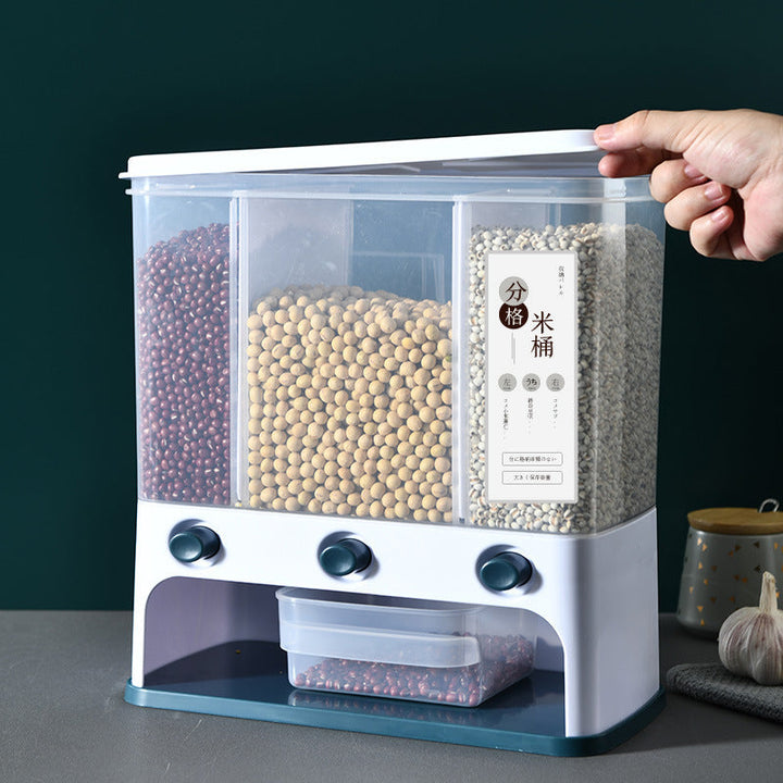 Food Storage Box – Wall-Mounted Grain Dispenser | Clear Plastic Kitchen Container