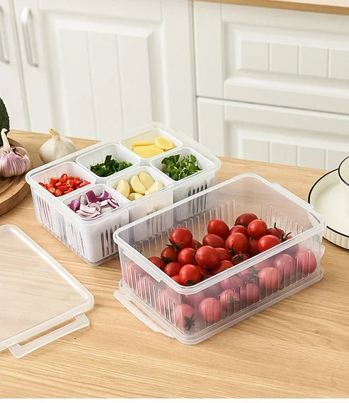 Refrigerator Green Onion Storage Box Airtight Compartment Vegetable Keeper