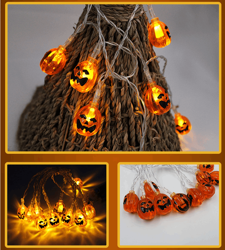Halloween Decoration LED Pumpkin String Lights Lantern