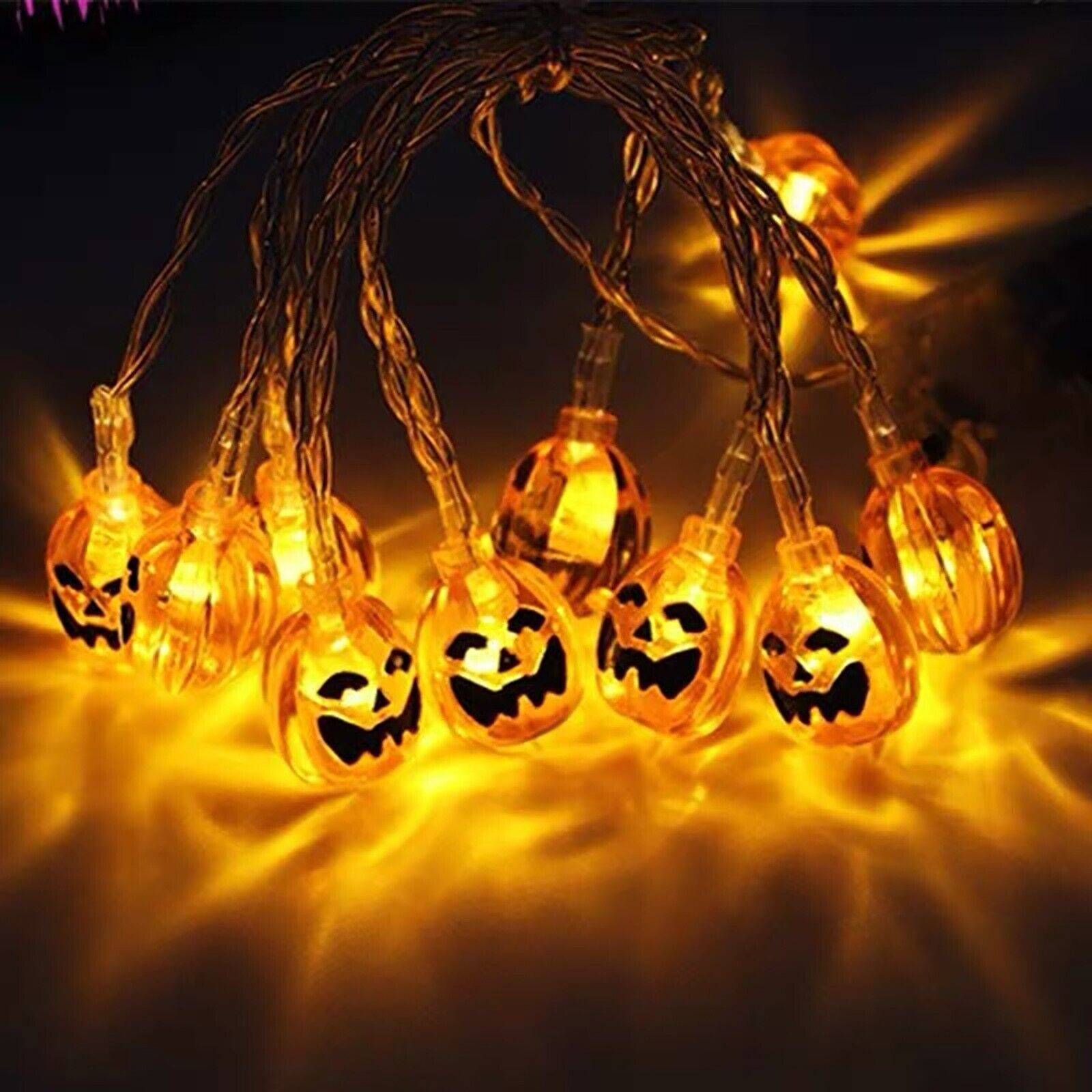 Halloween Decoration LED Pumpkin String Lights Lantern
