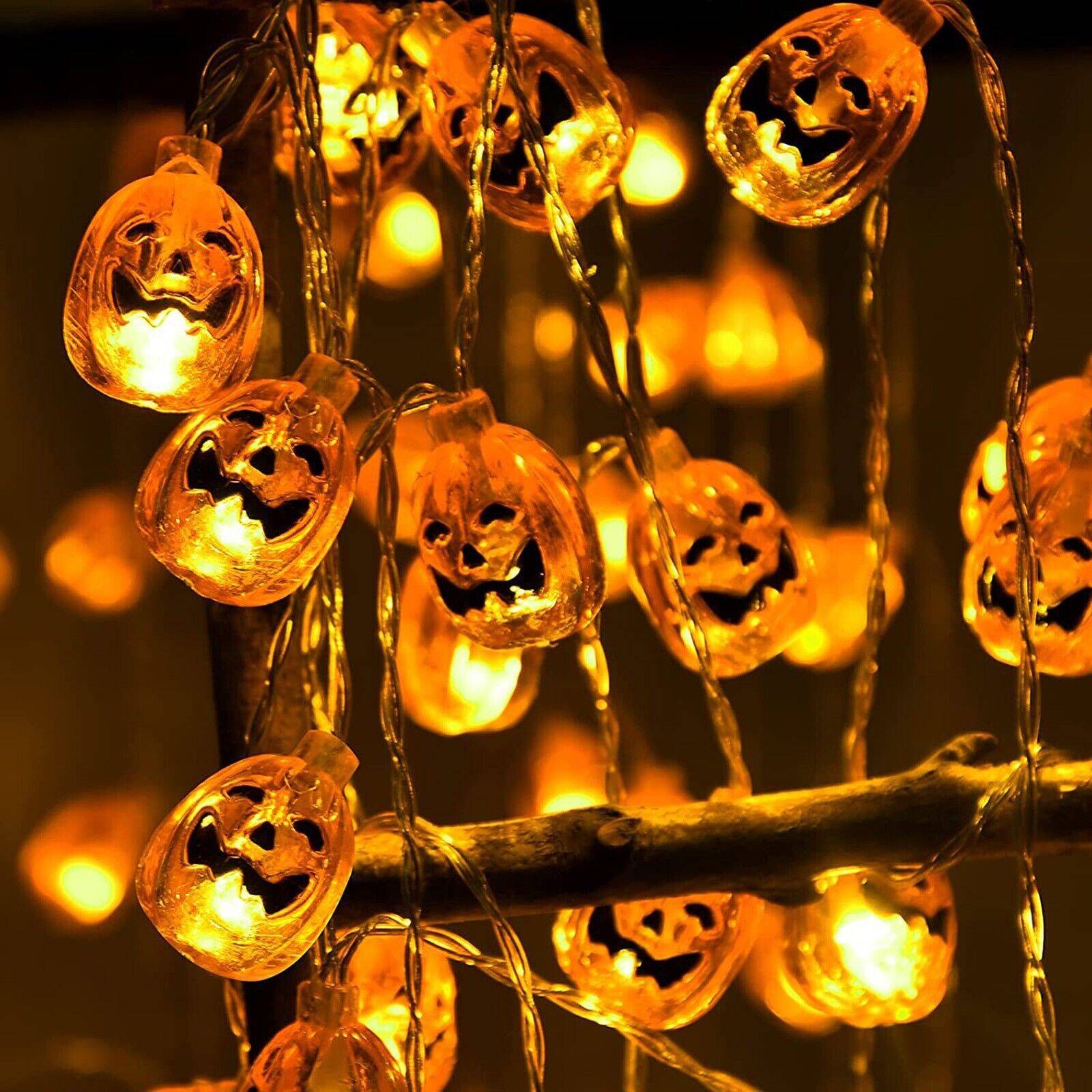 Halloween Decoration LED Pumpkin String Lights Lantern