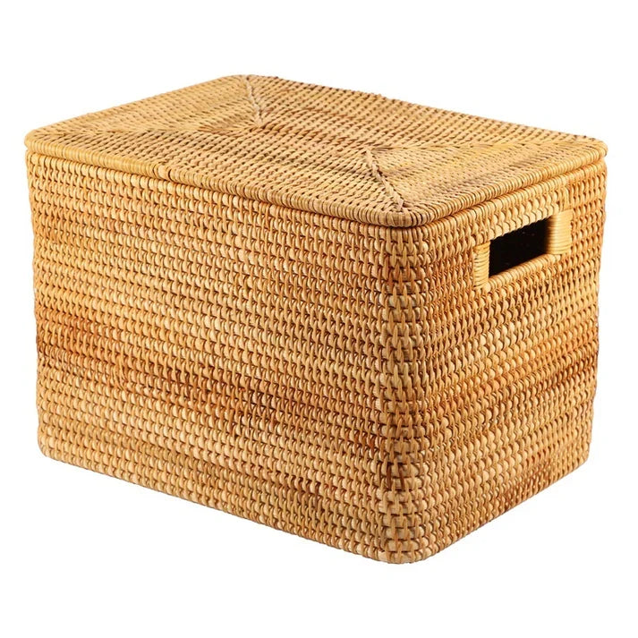 Splendas Handmade Woven Rattan Storage Basket Vietnamese Organizer for Home & Living Decor