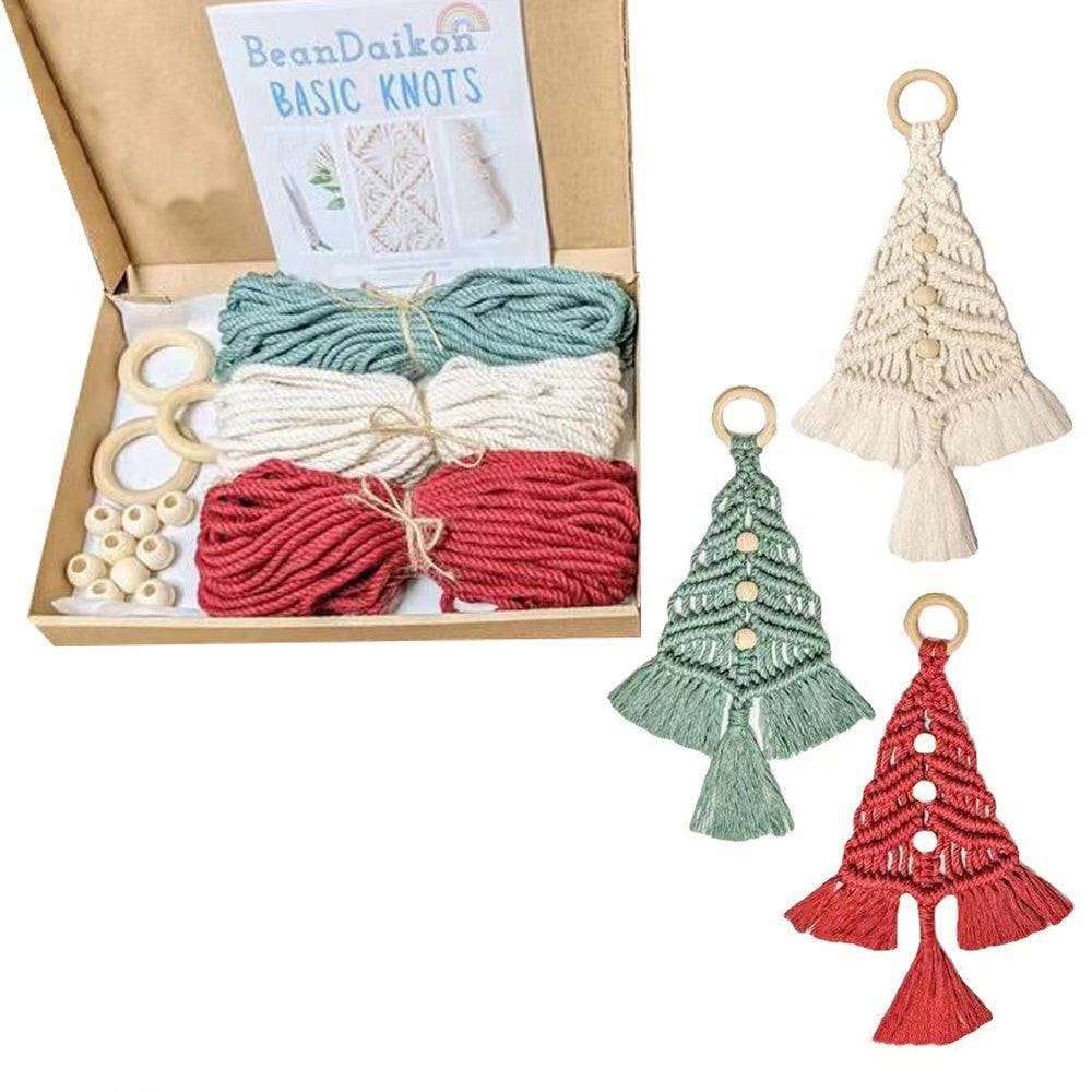 Christmas Tree Craft Kit Diy Material Package Handmade Cotton String Woven