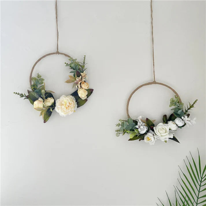 Room Wall Decor Hanging Metal Wreath Garland