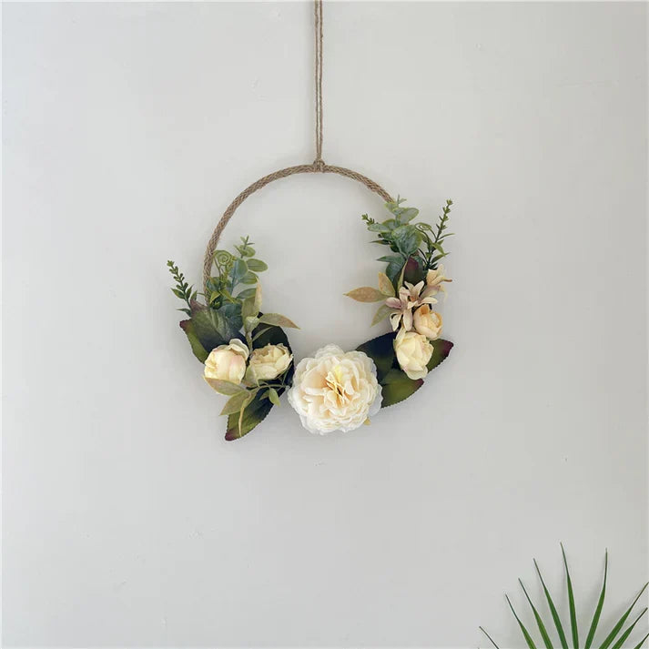 Room Wall Decor Hanging Metal Wreath Garland