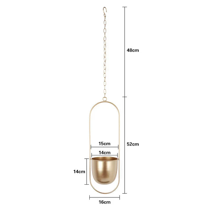 Simple Creative Hanging Iron Flower Pot Hydroponic Plant Pot