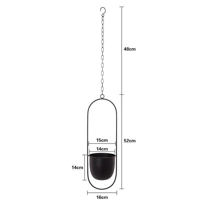 Simple Creative Hanging Iron Flower Pot Hydroponic Plant Pot