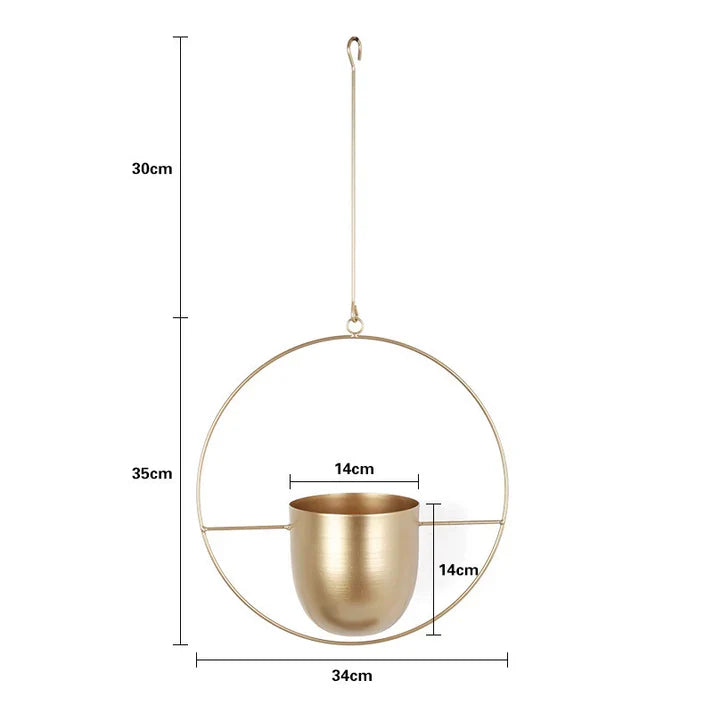 Simple Creative Hanging Iron Flower Pot Hydroponic Plant Pot