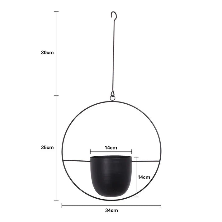 Simple Creative Hanging Iron Flower Pot Hydroponic Plant Pot