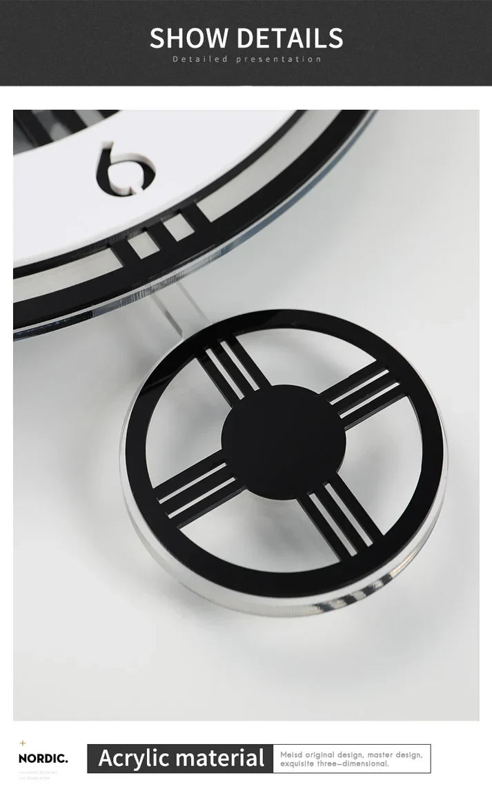 Living Room Creative One-Sided Hanging Wall Clock