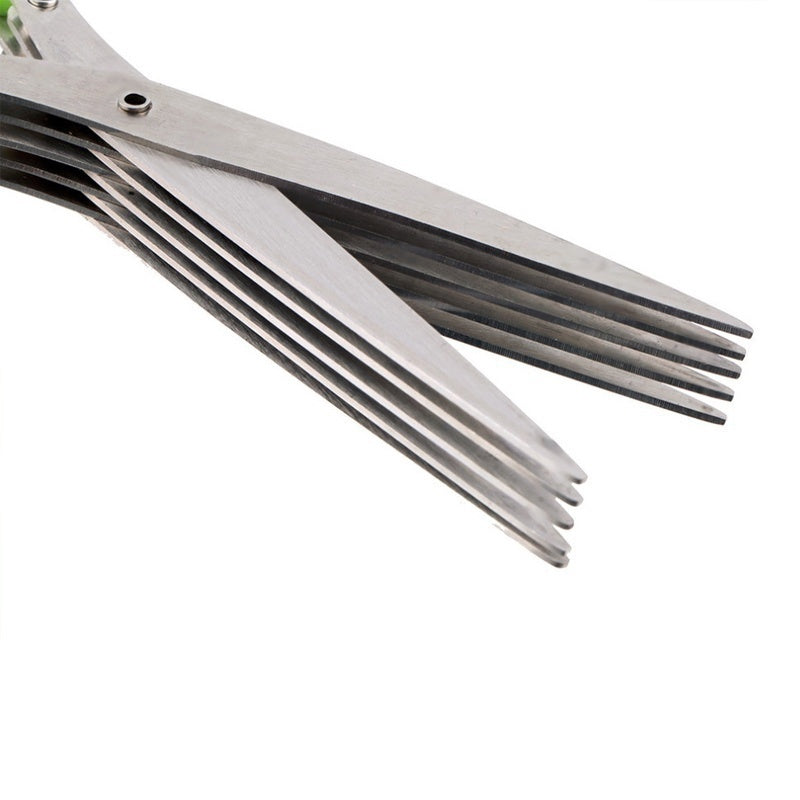 Herb Cutting Scissors Stainless Steel Multi-layer Green Onion Cutter Kitchen Gadget