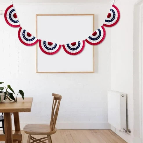 Circle Stripe Garlands Independence Day Party Flag Decoration Banners