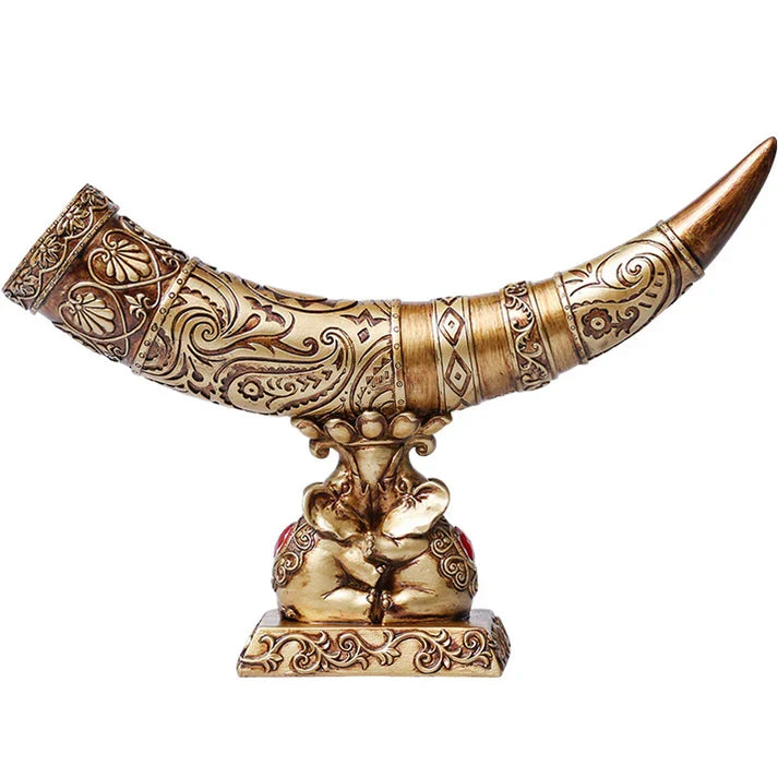 Ivory Ornaments Hand-Carved Elephant Resin Craft Sculpture