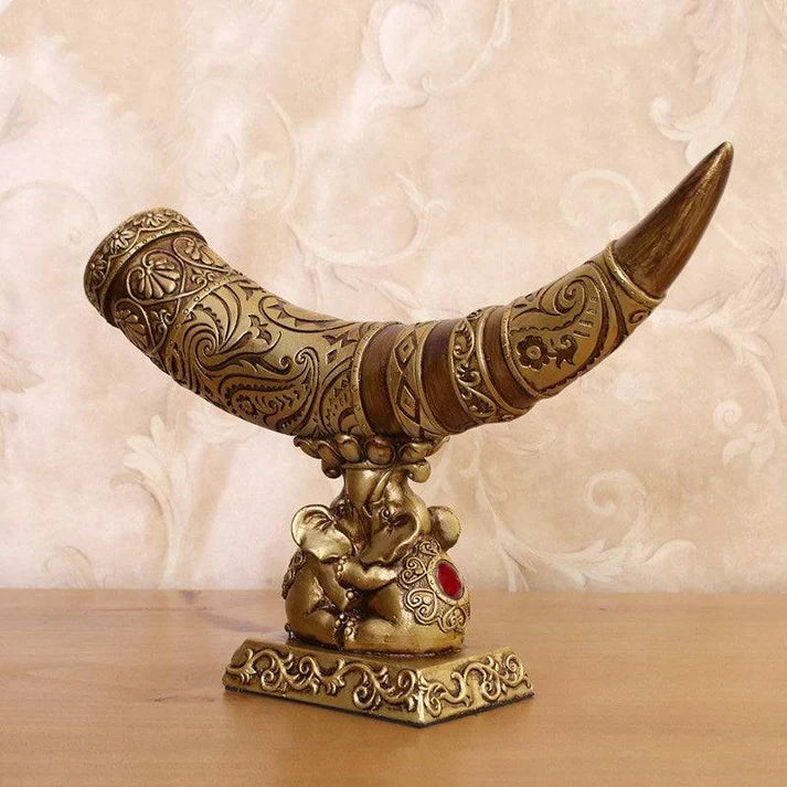 Ivory Ornaments Hand-Carved Elephant Resin Craft Sculpture