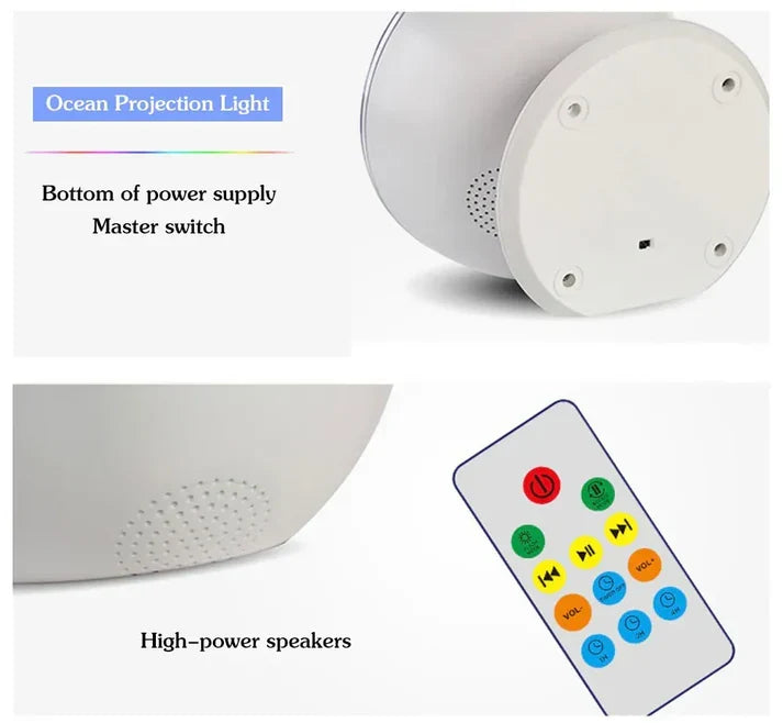 Ocean Wave Projector with Built in Audio Speaker
