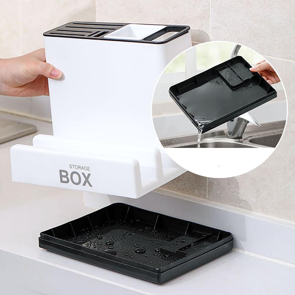 Kitchen Knife Storage Rack Tableware Holder Plastic Storage Racks for Kitchen