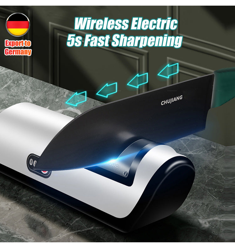 USB Rechargeable Electric Knife Sharpener Adjustable Fast Sharpening Kitchen Tool