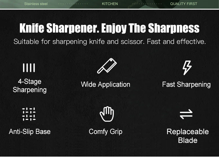 USB Rechargeable Electric Knife Sharpener Adjustable Fast Sharpening Kitchen Tool