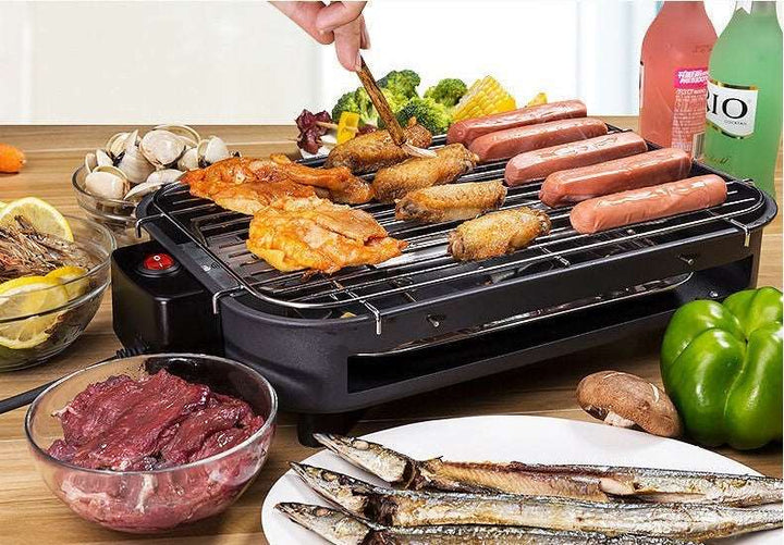 Korean Electric Grill Non-Smoking BBQ Oven Carbon Steel Baking Tray for Home