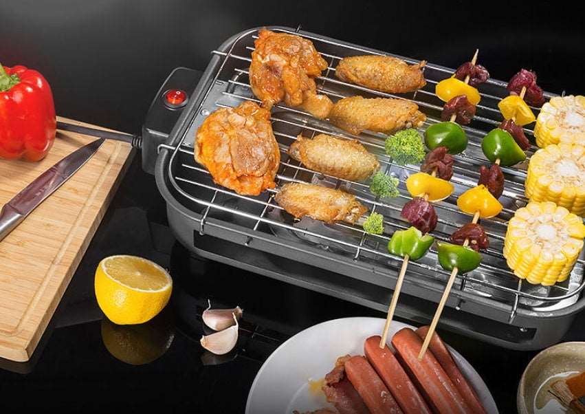 Korean Electric Grill Non-Smoking BBQ Oven Carbon Steel Baking Tray for Home