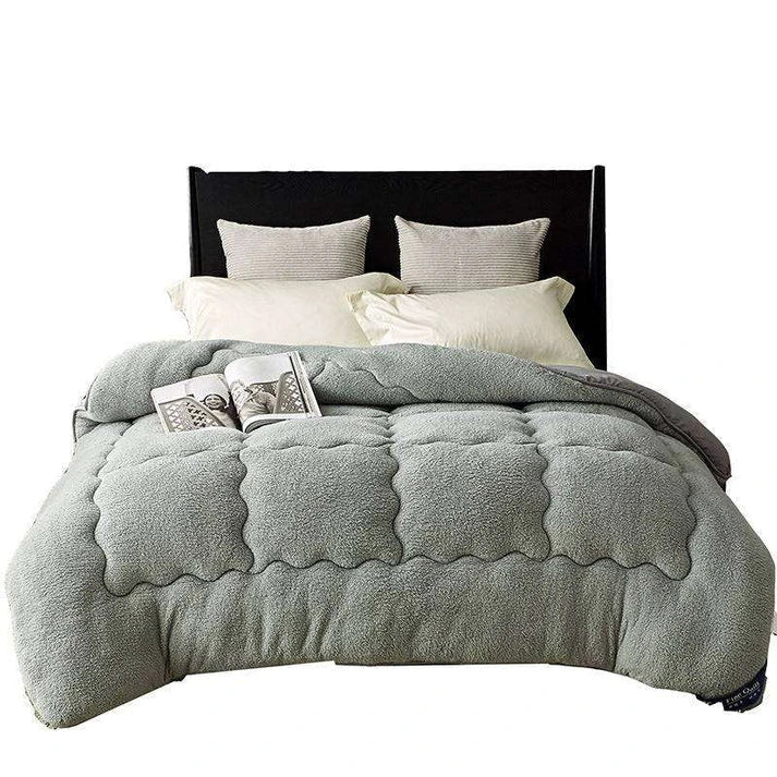 Warm Winter Comforter - Soft Lamb Wool Touch Microfiber Quilt | 2 Sizes | 4 Colors