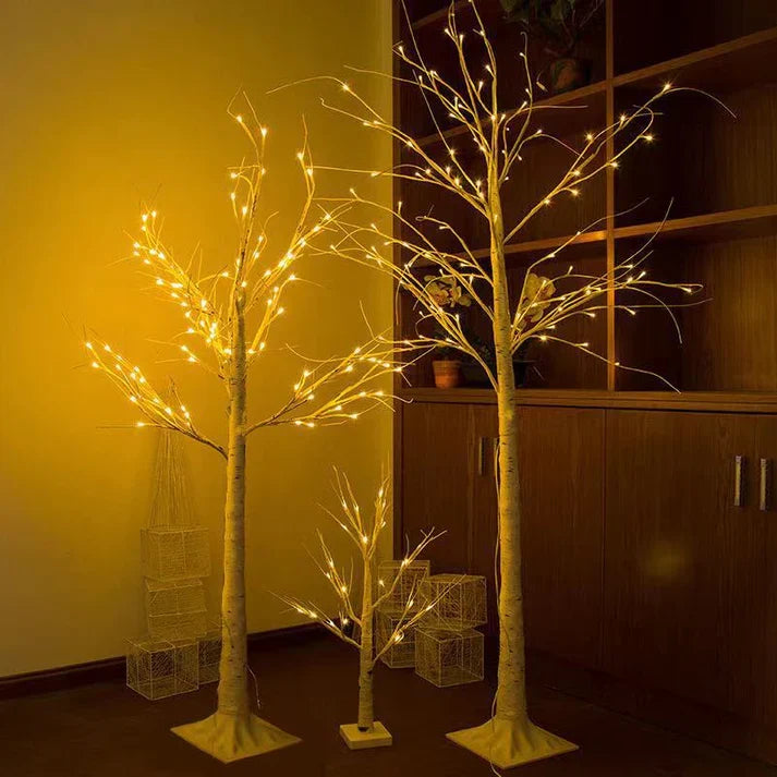 LED Birch Tree Lights! Luxury Ornaments For Decor