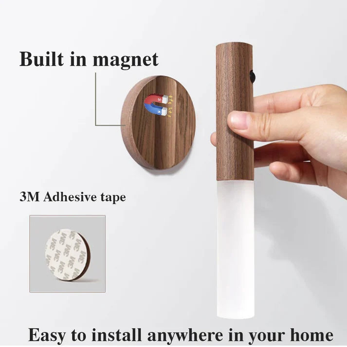 Wireless Motion Sensor Light – Magnetic LED Night Light, USB Rechargeable | Indoor