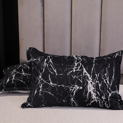 Splendas Marble Print Duvet Cover Set 3-Piece Brushed Soft Bedding | Queen King