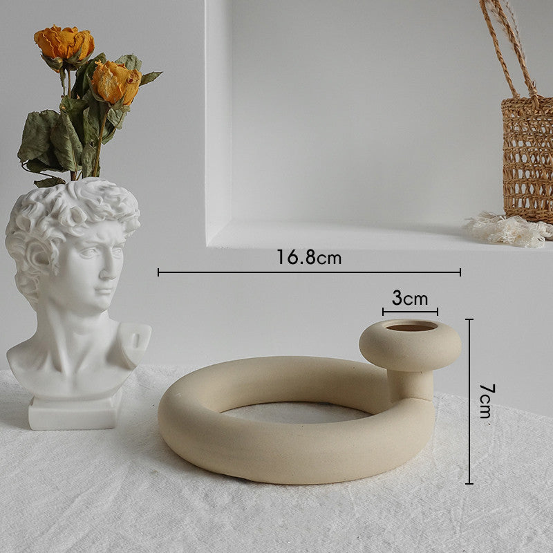 Matte Ceramic Vase Nordic Minimalist Style Dried Flower Home Decor
