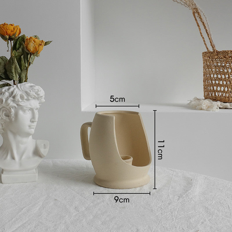 Matte Ceramic Vase Nordic Minimalist Style Dried Flower Home Decor