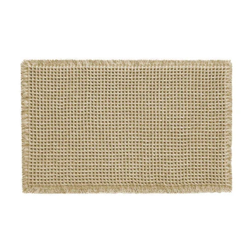 Non-Slip Absorbent Bath Mat – Microfiber Waffle Bathroom Door Carpet