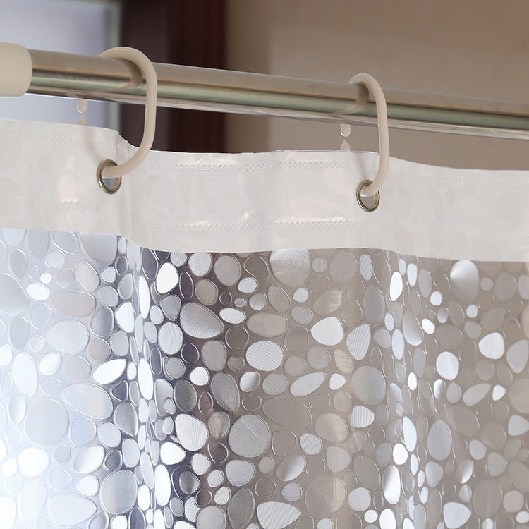 Waterproof Mildew Resistant Shower Curtain PEVA Polyester Quick Dry 2 Sizes