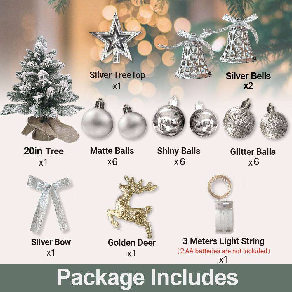 2ft Mini Christmas Tree With Lights Tabletop Christmas Decoration For Home & Office