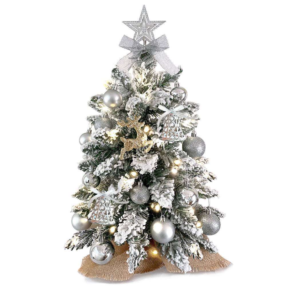 2ft Mini Christmas Tree With Lights Tabletop Christmas Decoration For Home & Office