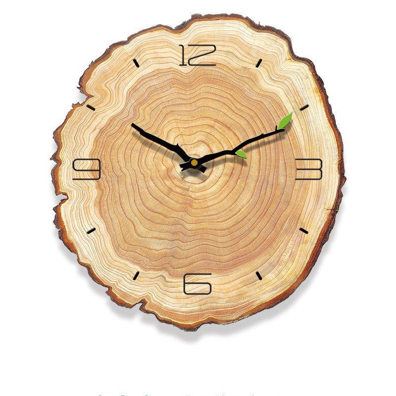 Minimalist Wood Wall Clock Silent Sweep Nordic Ring Design