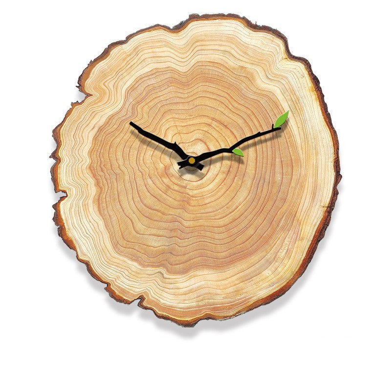 Minimalist Wood Wall Clock Silent Sweep Nordic Ring Design