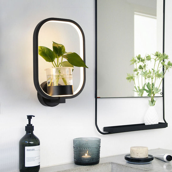 Modern LED Wall Lights with Potted Plant Design