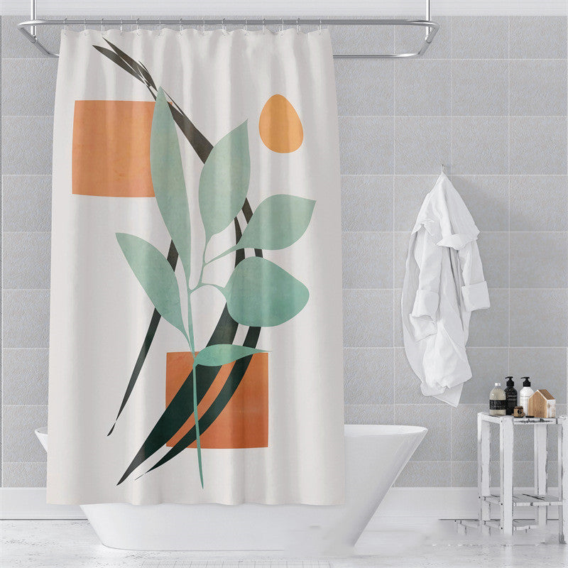 Morandi Abstract Shower Curtain Soft Art Design 17 Colors 5 Sizes