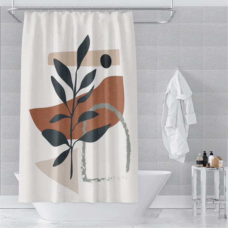 Morandi Abstract Shower Curtain Soft Art Design 17 Colors 5 Sizes