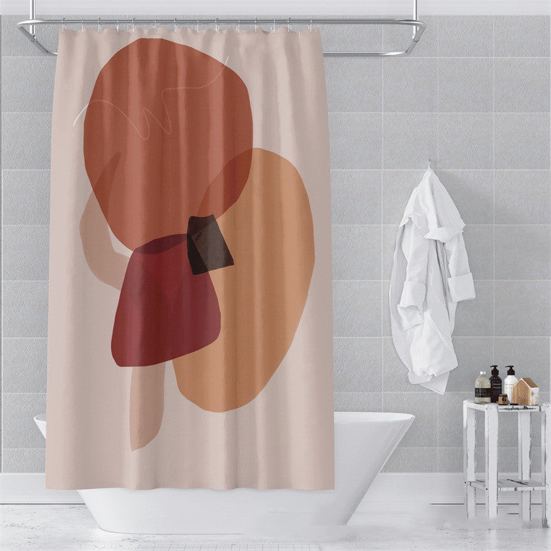Morandi Abstract Shower Curtain Soft Art Design 17 Colors 5 Sizes