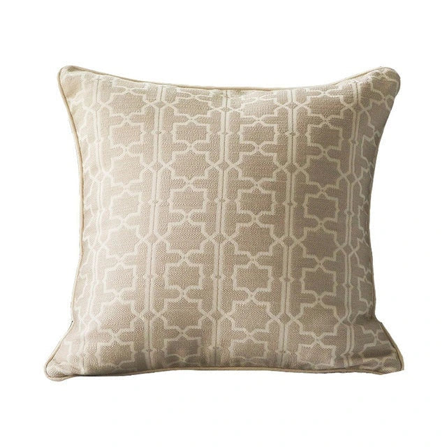 Moroccan Trellis Throw Pillow - Woven Cotton Geometric Accent Pillow | 6 Colors