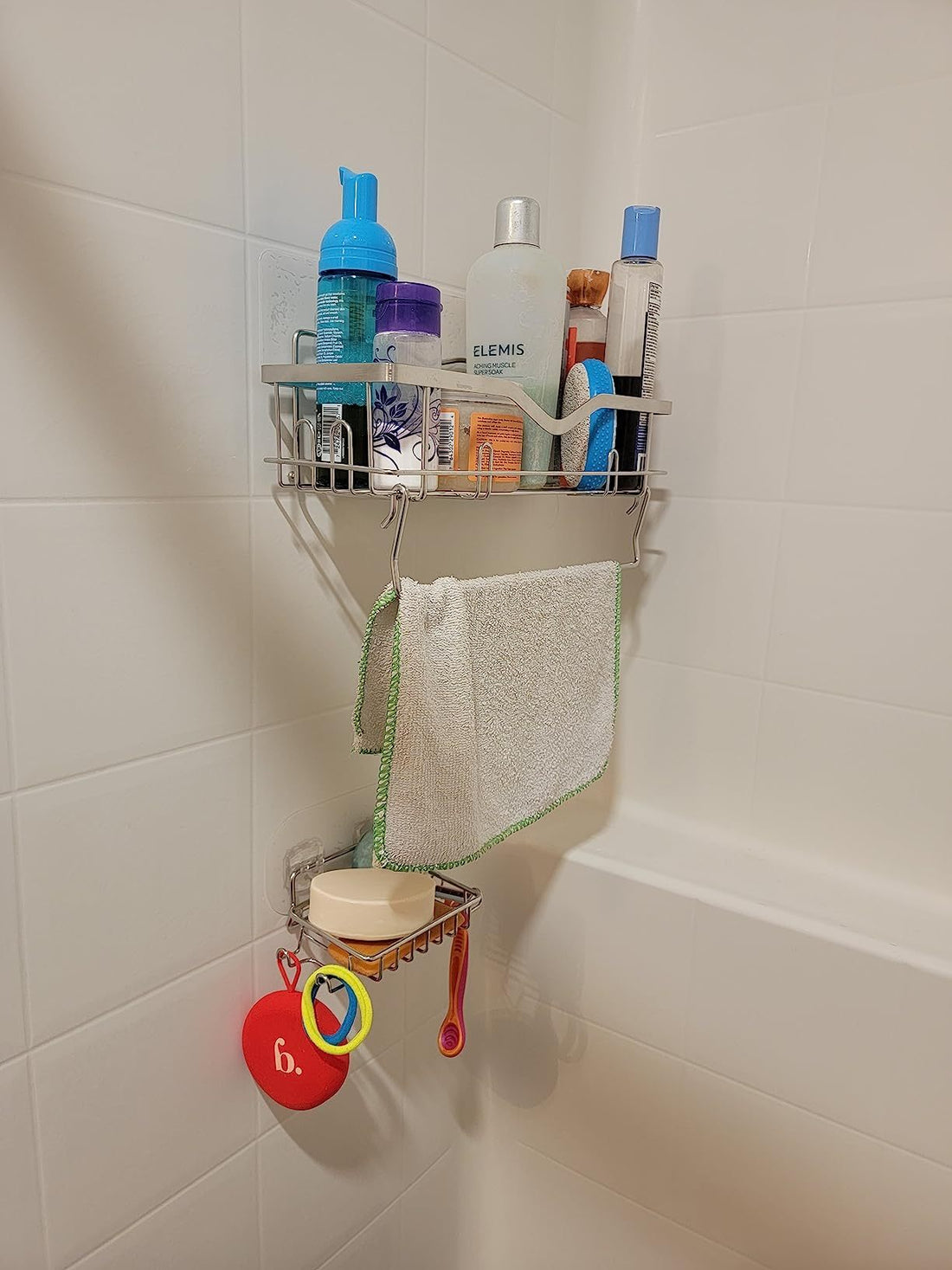 No Drill Shower Caddy Set - SUS304 Stainless Steel Wall Mount | 3 Piece