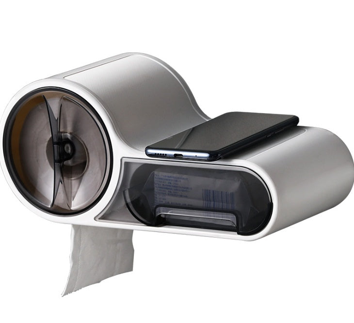 No Drill Toilet Paper Holder Self Adhesive Waterproof Wall Mount